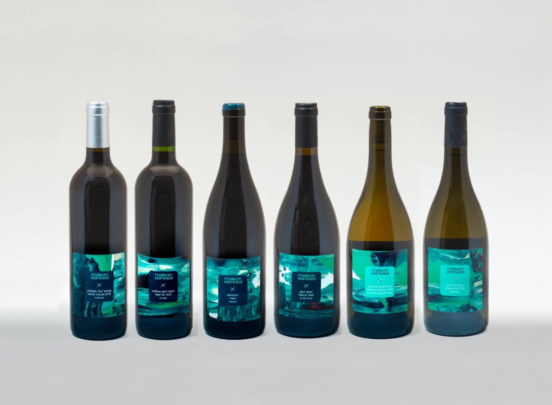 Wine bottles in the Lift Off collection.